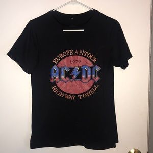 shein ac dc shirt